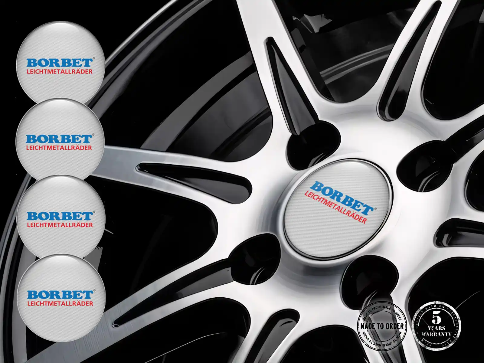 Borbet Custom Dome Stickers Limited Cosmic Drift Spectrum